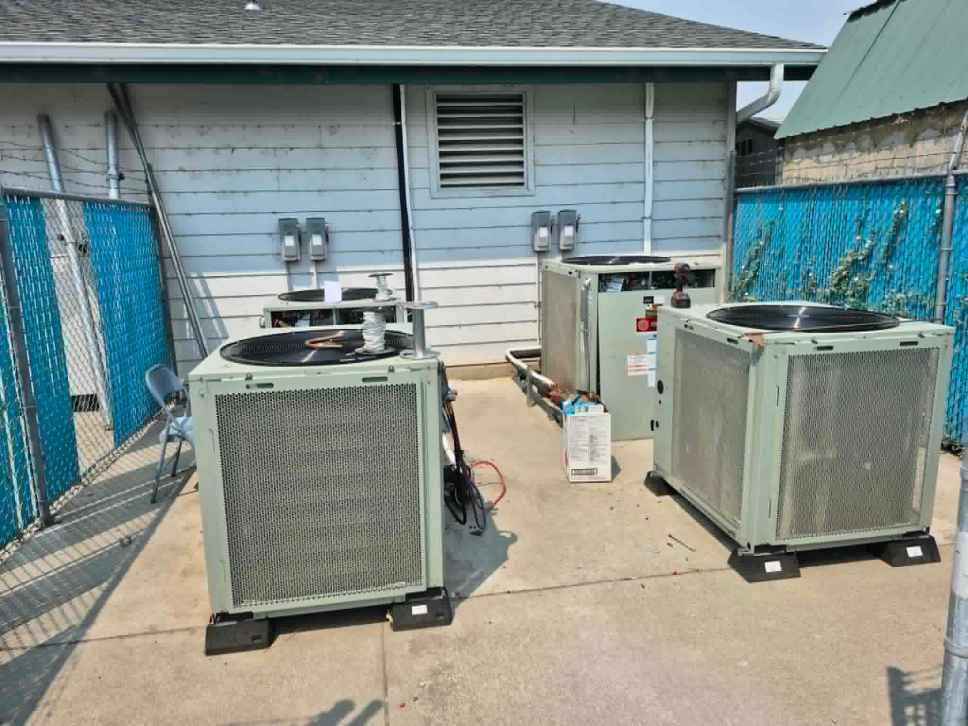 Boys & Girls Club condensers set and piped in, Brewster